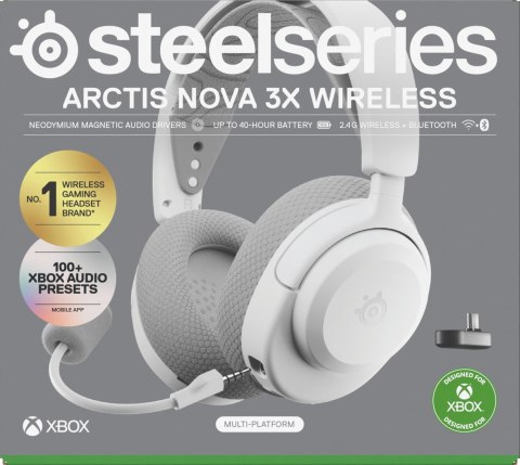 Słuchawki Steelseries Arctis Nova 3X Wireless for Xbox, White