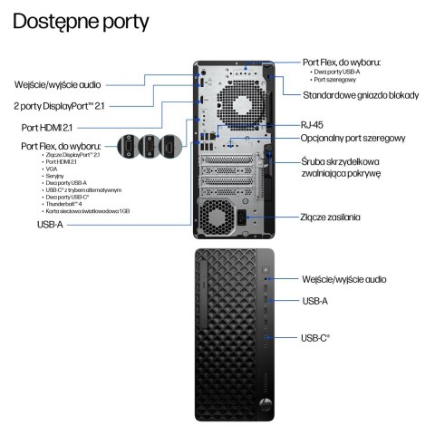 HP EliteDesk 8 Tower G1i Ultra 7 265 16GB DDR5 56000 SSD1TB Arc W11Pro 3Y OnSite