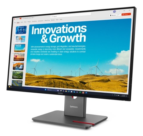 Lenovo ThinkVision P24QD-40 LED display 60,5 cm (23.8") 2560 x 1440 px Quad HD LCD Czarny