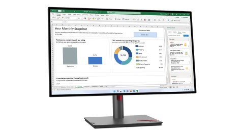 Monitor Lenovo ThinkVision P27h-30 LED display 68,6 cm (27") 2560 x 1440 px Quad HD LCD Czarny