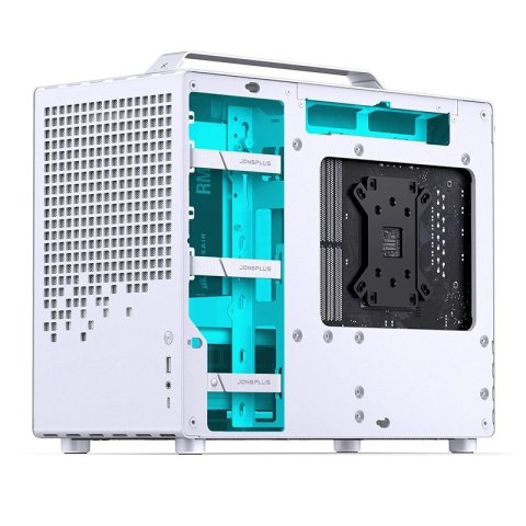 Obudowa Jonsplus Z20 GEJP-023 Mesh PC, Mini Tower, Micro-ATX, z uchwytem do przenoszenia - biała