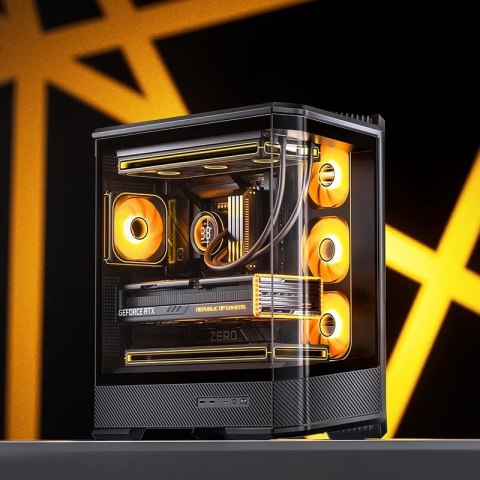 Obudowa PC Jonsbo D400, Midi Tower, ATX, Szkło Hartowane