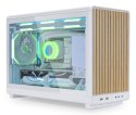 Obudowa PC Lian Li DAN A3-mATX Wood Edition, Szkło hartowane, Micro-ATX - Buk, biała