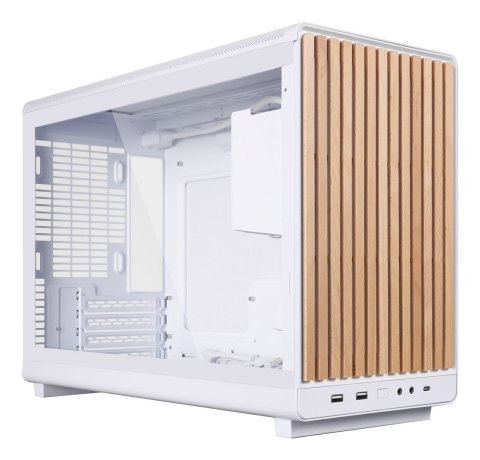 Obudowa PC Lian Li DAN A3-mATX Wood Edition, Szkło hartowane, Micro-ATX - Buk, biała