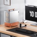 Obudowa PC Jonsbo T7, Midi-Tower, mATX, Szkło Hartowane - srebrne