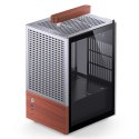 Obudowa PC Jonsbo T6 Mini-Tower, Mini-ITX, szkło hartowane, drewno - srebrna