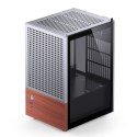 Obudowa PC Jonsbo T6 Mini-Tower, Mini-ITX, szkło hartowane, drewno - srebrna