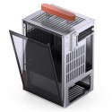 Obudowa PC Jonsbo T6 Mini-Tower, Mini-ITX, szkło hartowane, drewno - srebrna