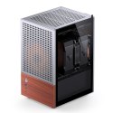 Obudowa PC Jonsbo T6 Mini-Tower, Mini-ITX, szkło hartowane, drewno - srebrna
