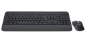 Logitech Signature MK650 Combo For Business klawiatura Dołączona myszka Biuro Bluetooth QWERTZ Niemiecki Grafitowy