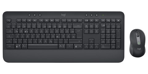 Logitech Signature MK650 Combo For Business klawiatura Dołączona myszka Biuro Bluetooth QWERTZ Niemiecki Grafitowy