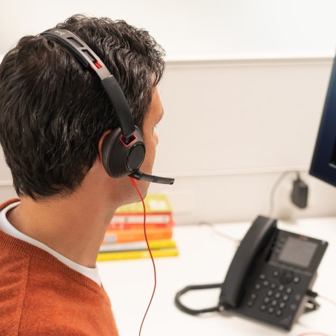 Słuchawki Poly Blackwire 5220 Stereo USB-C Headset +3.5mm Plug +USB-C/A Adapter 8X231AA