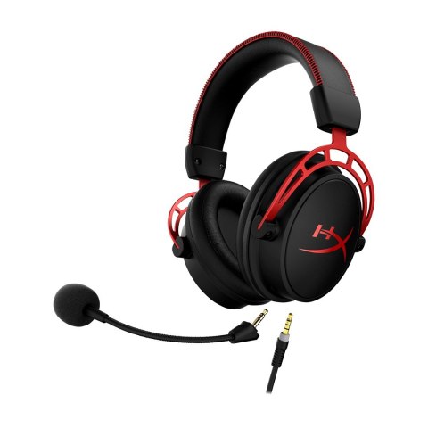 Zestaw słuchawkowy do gier HyperX Cloud Alpha czarno-czerwony, Przewodowy, 13 - 27000 Hz, Gaming, 298 g, Czerwony