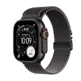 Zegarek Apple Watch Ultra 3 (2025) 5G 49mm Black Titanium Case z czarną pętlą M z Dark Titanium Milanese Loop M -