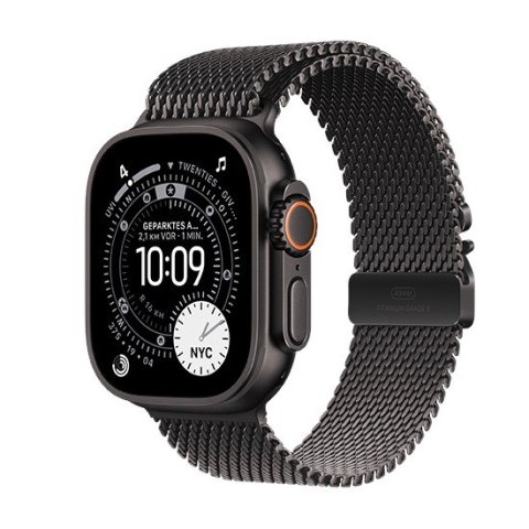 Zegarek Apple Watch Ultra 3 (2025) 5G 49mm Black Titanium Case z czarną pętlą M z Dark Titanium Milanese Loop M -