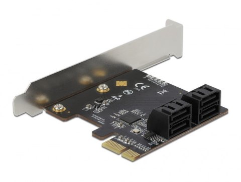 Delock - Kontroler pamięci masowej - SATA 6Gb/s Low-profile - 600 MBps - PCIe 3.0 x2