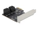 Delock - Kontroler pamięci masowej - SATA 6Gb/s Low-profile - 600 MBps - PCIe 3.0 x2