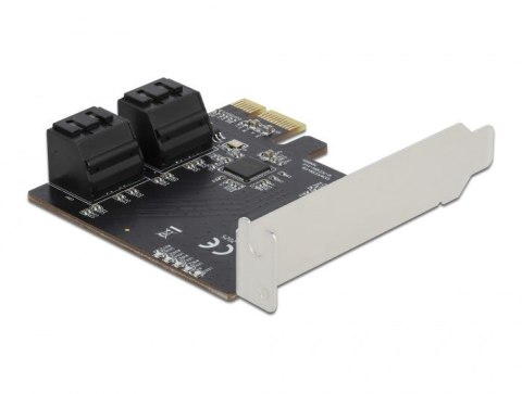 Delock - Kontroler pamięci masowej - SATA 6Gb/s Low-profile - 600 MBps - PCIe 3.0 x2