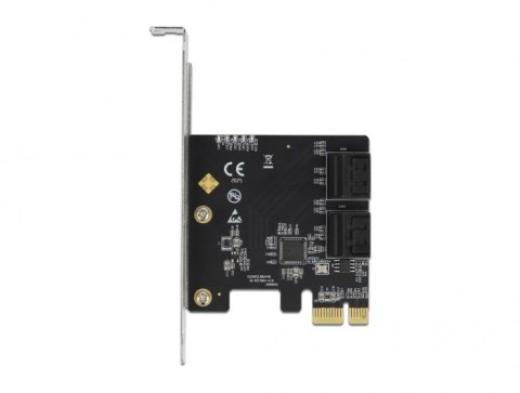 Delock - Kontroler pamięci masowej - SATA 6Gb/s Low-profile - 600 MBps - PCIe 3.0 x2