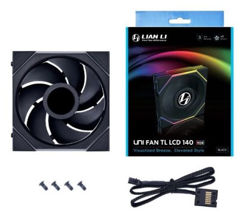 Bezprzewodowy wentylator Lian Li UNI FAN TL LCD, ARGB, PWM - 140mm
