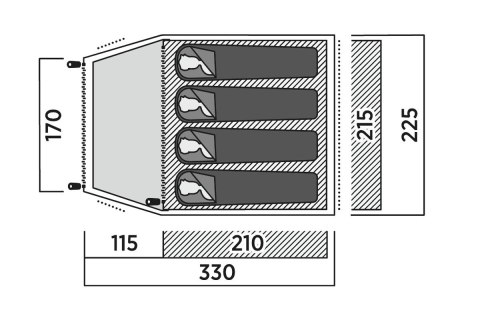 Namiot czteroosobowy Easy Camp Setesdal 4