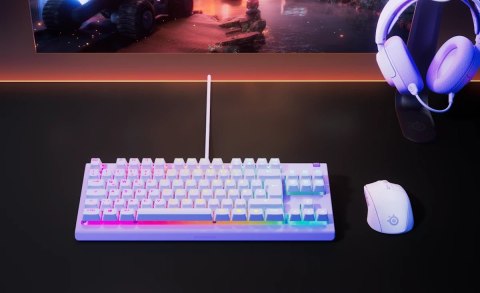 Klawiatura SteelSeries Apex 3 TKL US, kolor lawendowy