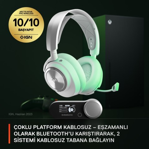 Steelseries 61525 słuchawki/zestaw słuchawkowy Przewodowa Opaska na głowę Gaming USB Type-C Biały