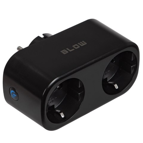 BLOW INTELIGENTNE GNIAZDKO PODWÓJNE STEROWANE WIFI TUYA CZARNE