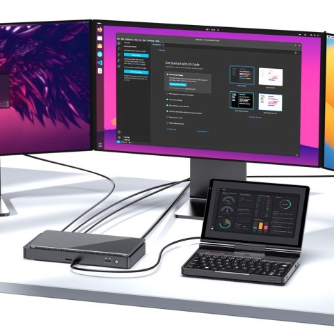 Laptop GPD-Pocket-4 Ryzen 7 8840U/8" WQXGA (2560x1600) Touchscreen 144Hz IPS/x360/LAN/16GB/SSD 1TB/BT/BLKB/FPR/x360/Radeon 780M 