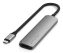 Aluminiowy adapter do urządzeń mobilnych USB-C Satechi 4-in-1 USB-C Slim Multiport Adapter 4K (space gray)