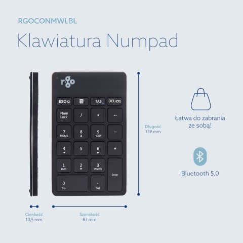 Klawiatura numeryczna R-Go Numpad Break czarna