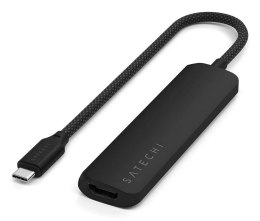 Satechi 4w1 USB-C Slim Multiport Adapter 4K - aluminiowy adapter do urządzeń mobilnych USB-C (USB-C, 4K HDMI, 2x USB-A) (black)