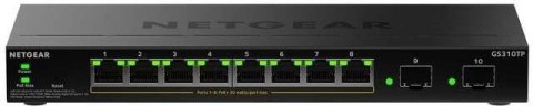 Switch Netgear GS310TP-200EUS 10p PoE 55W (PoE+: 8p) Managed Gigabit