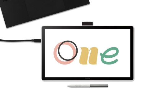 Tablet graficzny Wacom One 14 - ekranowy tablet graficzny z piórkiem Wacom One Standard Pen i kablem USB-C