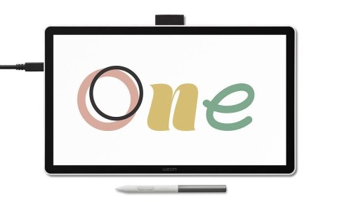 Tablet graficzny Wacom One 14 - ekranowy tablet graficzny z piórkiem Wacom One Standard Pen i kablem USB-C