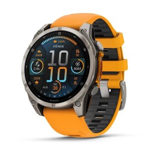 Zegarek sportowy Garmin Fenix 8 Sapphire Titan AMOLED 47mm Grafitowy