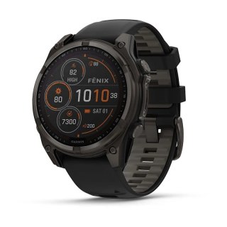 Zegarek sportowy Garmin Fenix 8 Solar Sapphire Titanium Carbon Grey 47mm Tytanowy