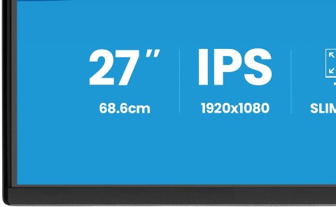 27-calowy panel IPS z 4-stronną wąską ramką Green Choice EyeComfort/EyeSafe 2 - Płaski ekran - 68,6 cm