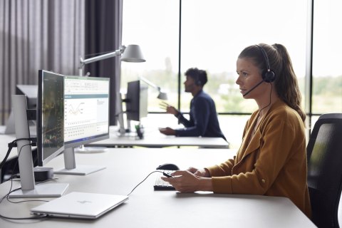 Słuchawki Poly EncorePro HW520 Binaural Wired Headset, Quick Disconnect, Black