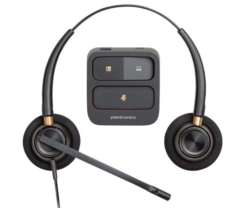 Słuchawki Poly EncorePro HW520 Binaural Wired Headset, Quick Disconnect, Black