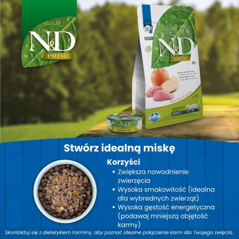 FARMINA N&D Prime Boar & Apple Adult - sucha karma dla kota - 5kg