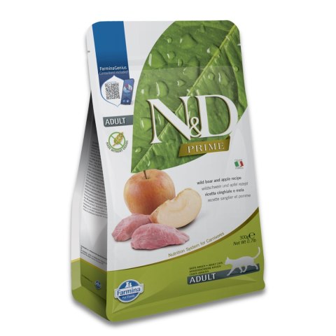 FARMINA N&D Prime Cat Boar and Apple Adult - sucha karma dla kota - 300 g