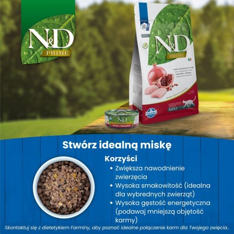 FARMINA N&D Prime Chicken & Pomegranate Adult - sucha karma dla kota - 1,5kg