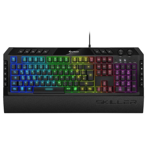 Klawiatura gamingowa Sharkoon Skiller SGK5 USB QWERTZ Niemiecki Czarna