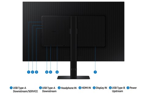 Samsung S60D monitor komputerowy 81,3 cm (32") 2560 x 1440 px Quad HD LCD Czarny