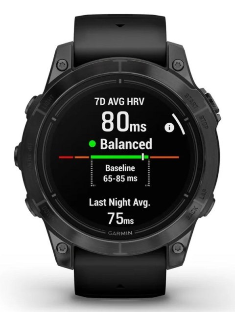 Zegarek sportowy Garmin EPIX PRO (GEN 2) AMOLED 47mm Slate Gray Black/Black Band (WYPRZEDAŻ)