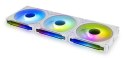 Wentylator Lian Li UNI FAN SL-INF 120 ARGB z odwróconymi łopatkami, 3-pak z kontrolerem - 120mm, biały
