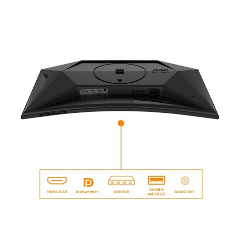 Monitor komputerowy AOC 27" G4 C27G4ZXU 68,6cm 1920 x 1080 px Full HD LED Czarny