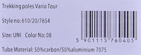 Kije dla dorosłych VIKING Vario Tour Skitouring czarne UNI