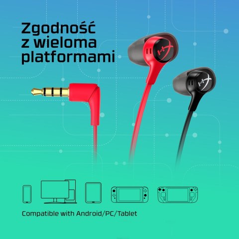 Słuchawki HyperX Cloud Earbuds II CZERWONE